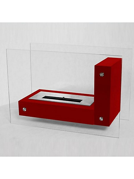 APO L GLASS - Cheminée bio autoportante de différentes couleurs - Rouge