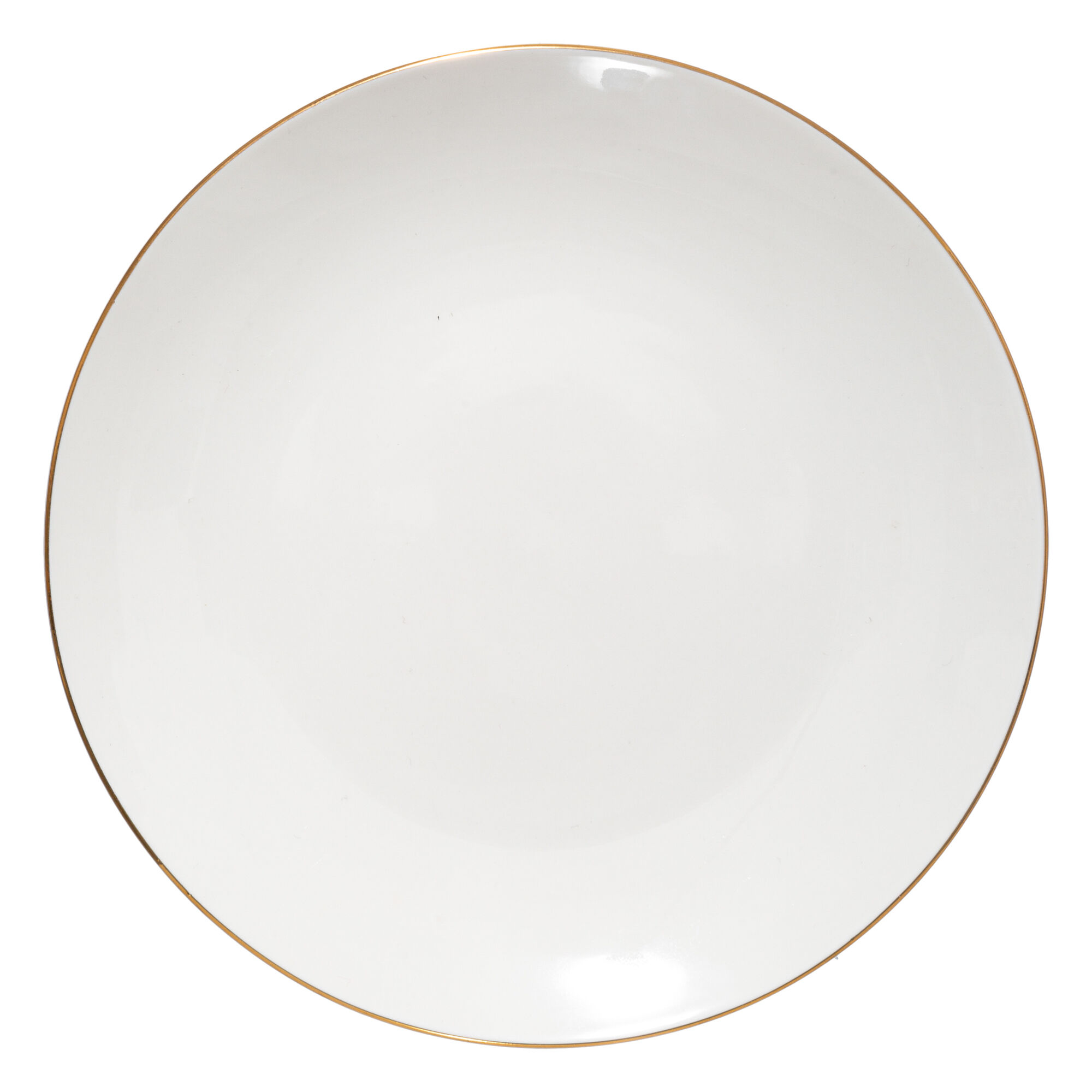 Prato de sobremesa PETIT SALON branco com beira dourada 19cm