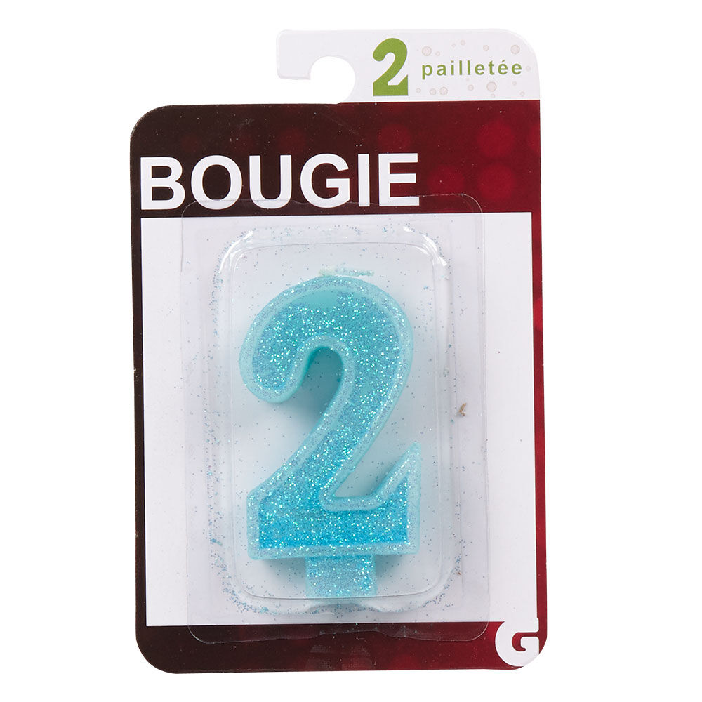 Bougie anniversaire chiffre 2