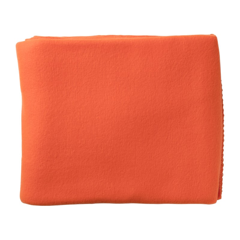 Fleece deken - oranje - 160x130 cm