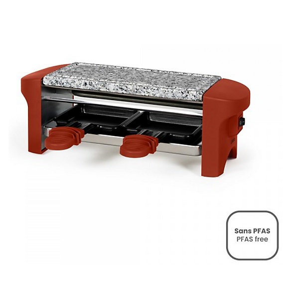 Appareil à raclette 2 personnes 350w rouge Livoo DOC156RO