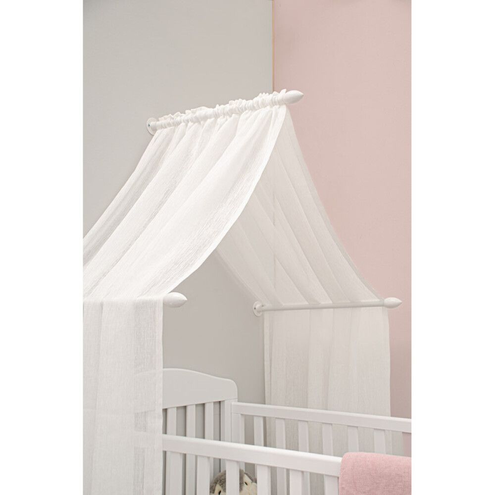 STOFF HASTA TIL SENGEHIMMEL SKIMRA 100X270 CM HVIT