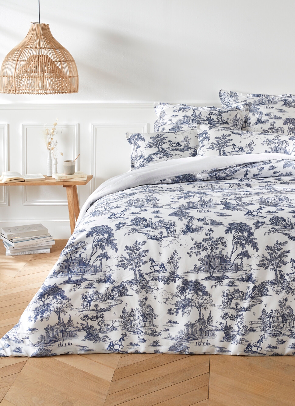 HOUSSE DE COUETTE EN SATIN DE COTON HÉLO?SE ARDOISE