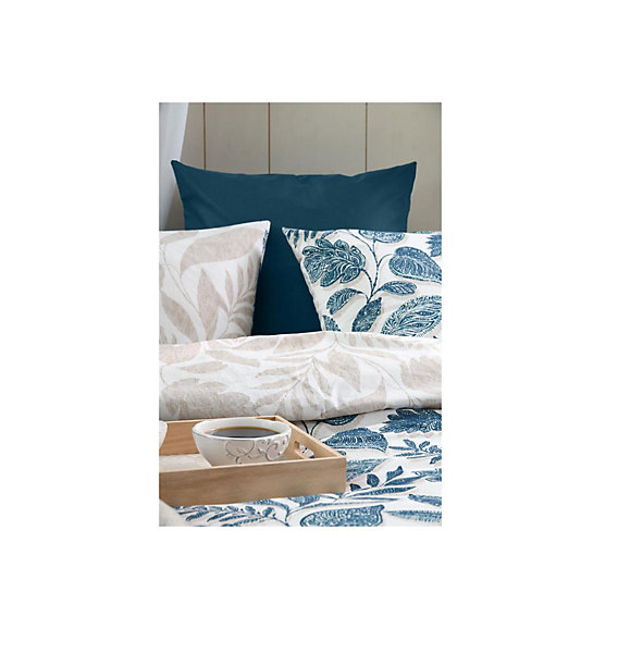 Housse de couette en percale de coton motif vegetal