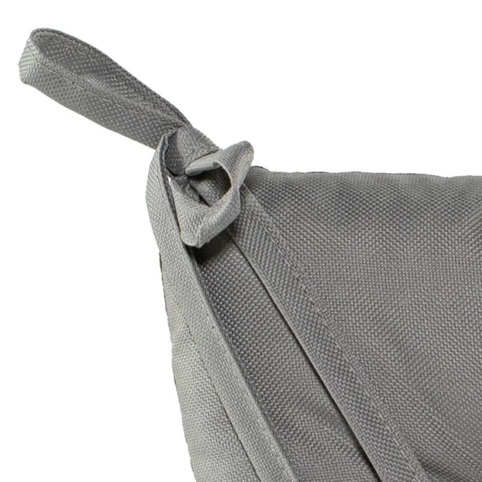 Anna's collection Stoelkussen gewatteerd - grijs - 38 x 38 cm