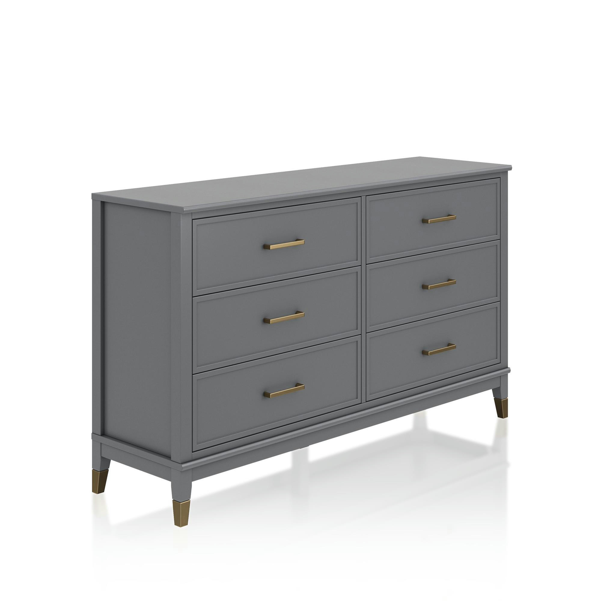 WESTERLEIGH - Commode avec 6 tiroirs en MDF Gris Graphite