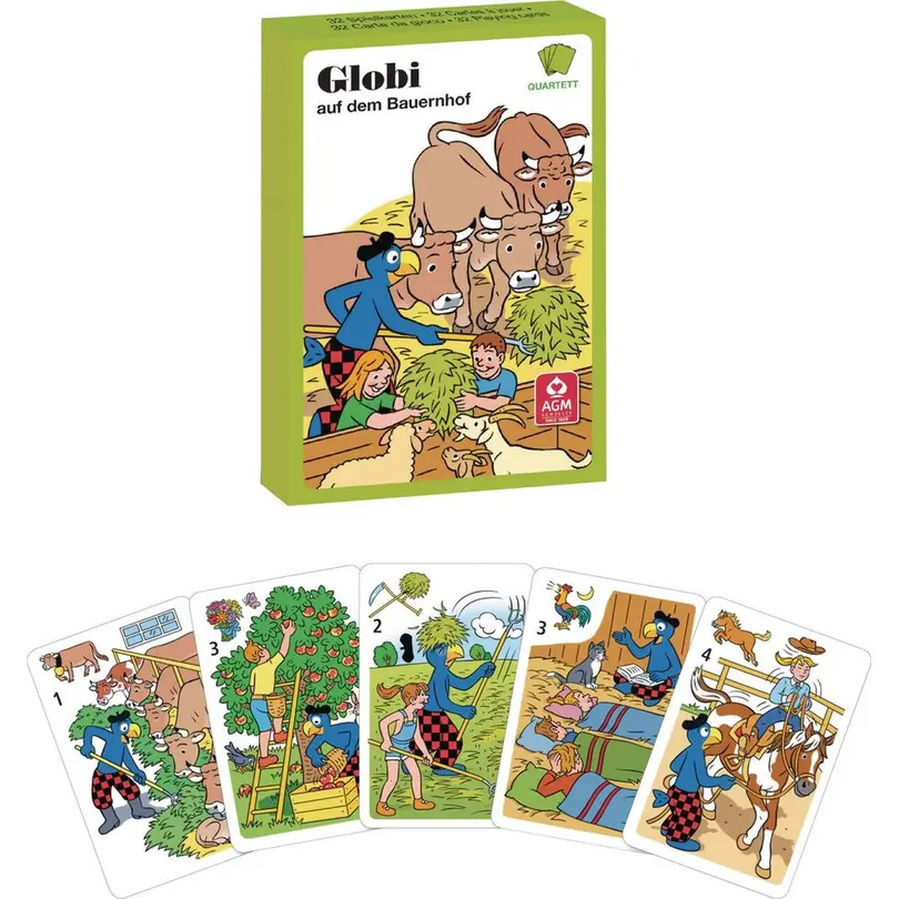 Kartenspiel Globi auf dem Bauernhof