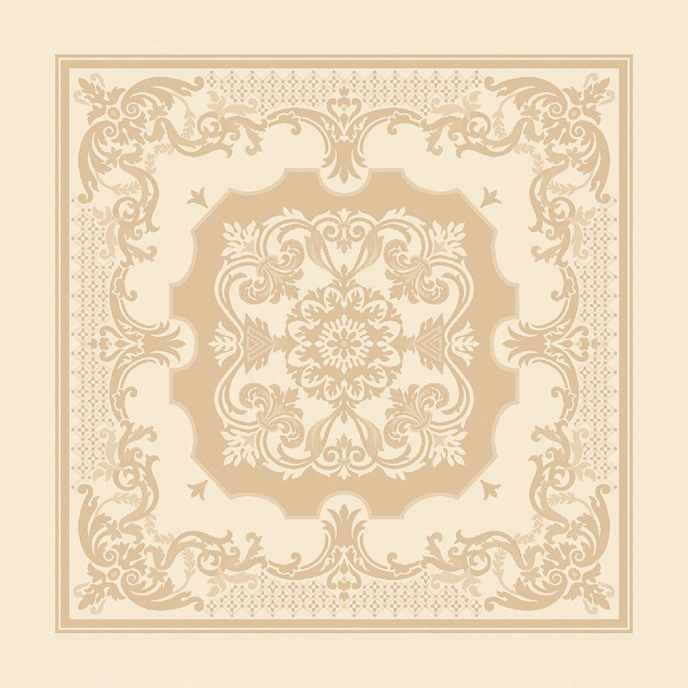 ELEONORE DORE - Serviette  coton & autres fibres beige 54X54