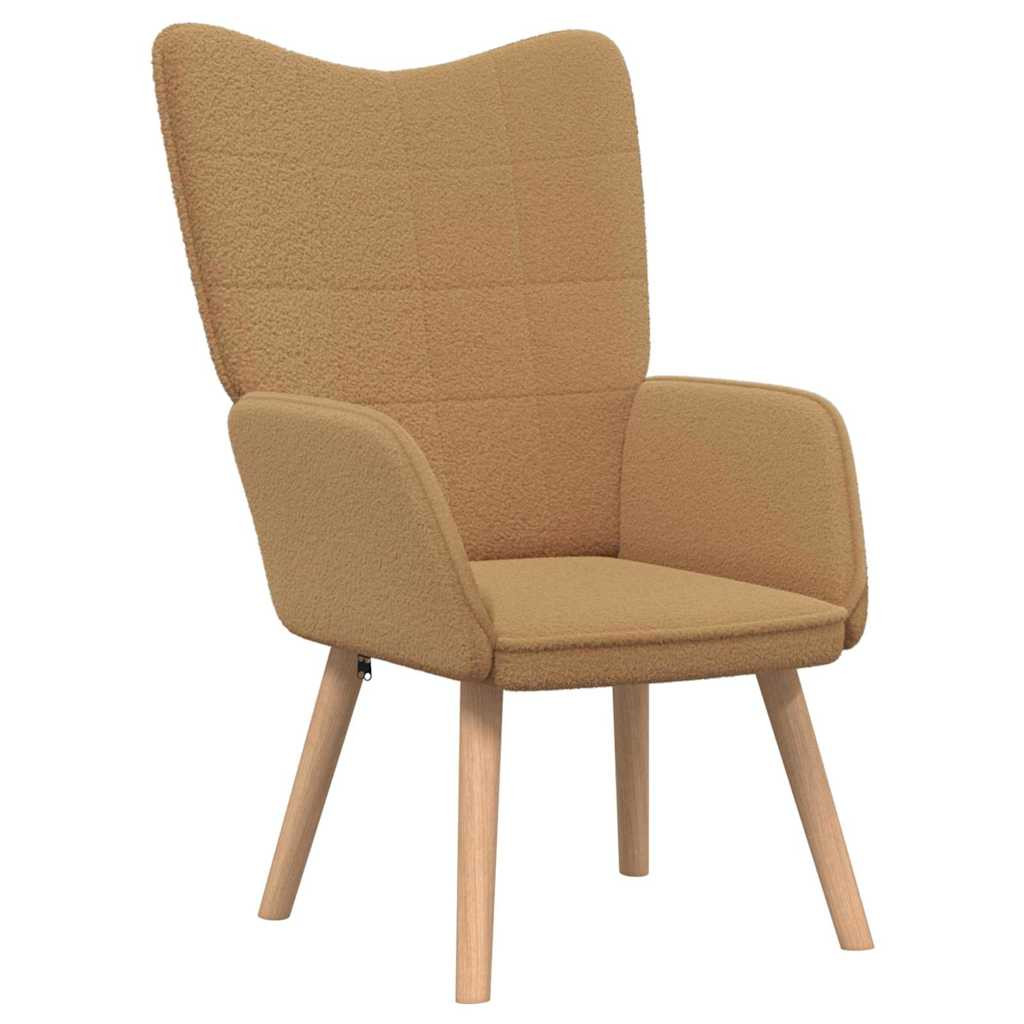 Fotel Wypoczynkowy Beżowy Tapicerowany Do Salonu Pokoju 62 x 67 x 95.5 cm