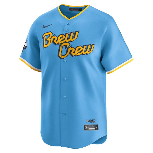 Brandon Woodruff Milwaukee Brewers Nike City Connect Limited Player Jersey - Powder Blue