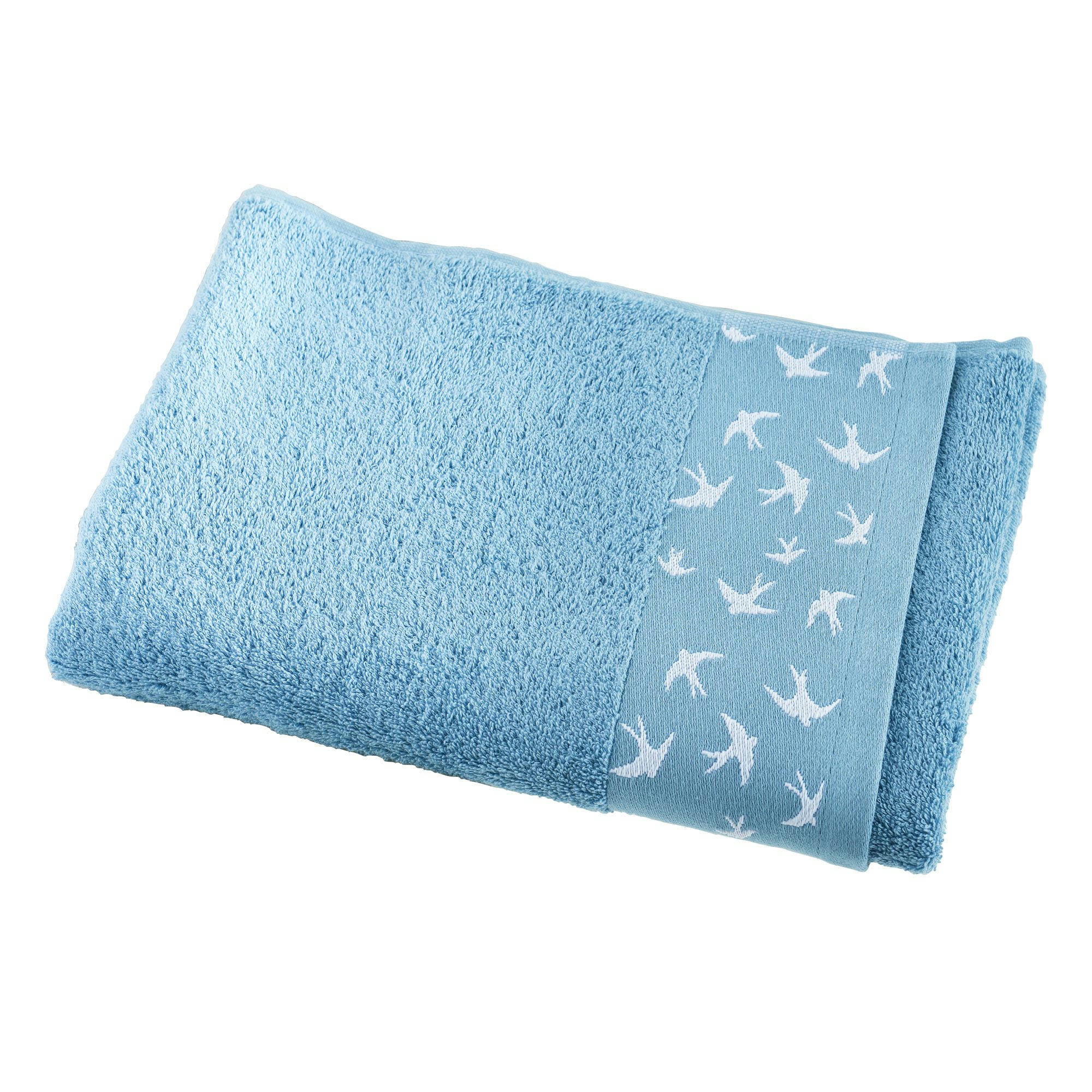 VOLHIRONDELLE - Serviette de toilette 50x90 bleu glacier en coton 450 g/m²
