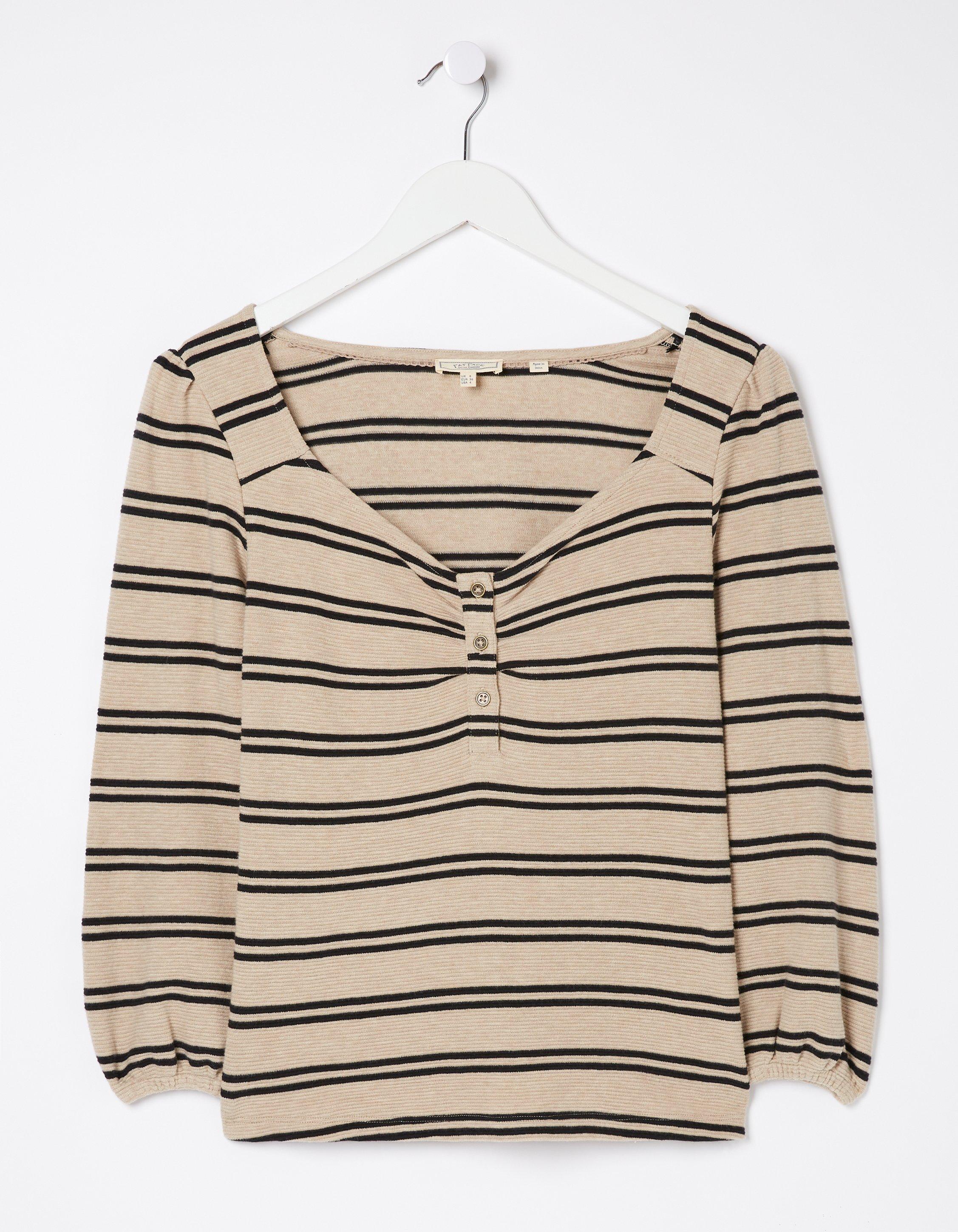 Kara Stripe Henley Top