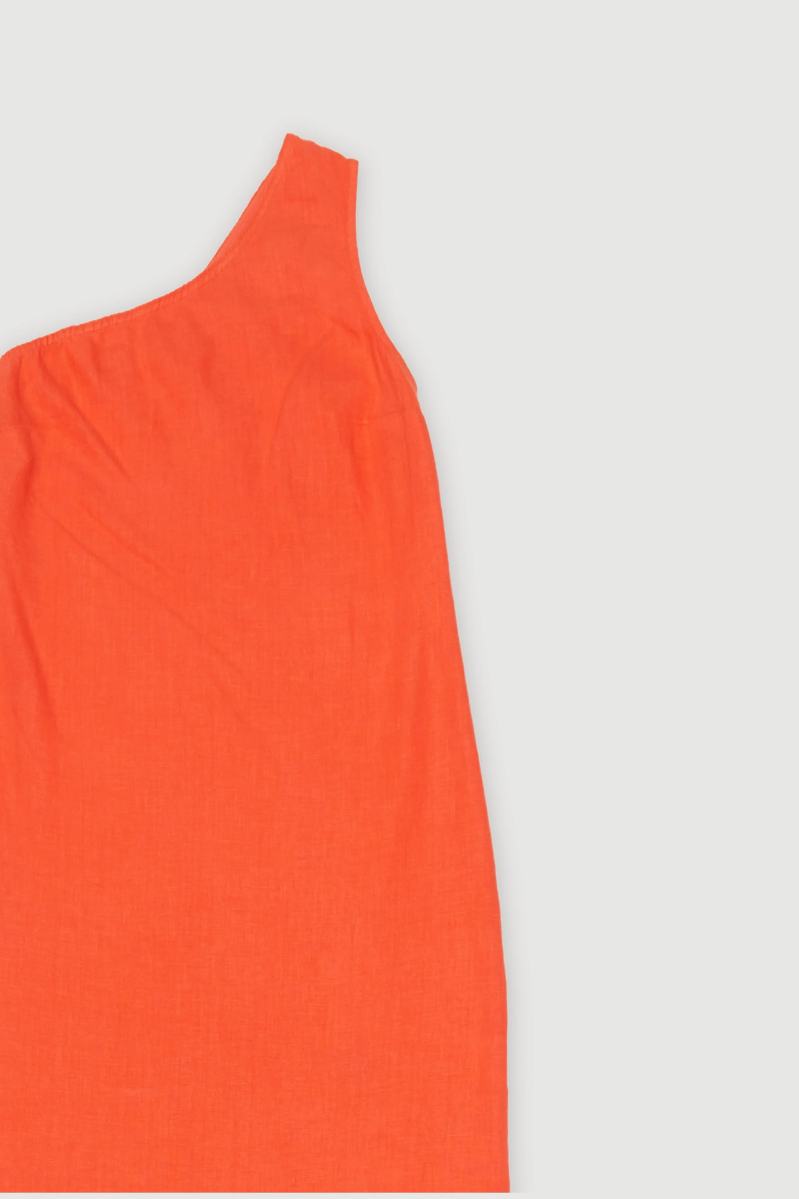 Re-Worn Womens Linen One Shoulder Dress