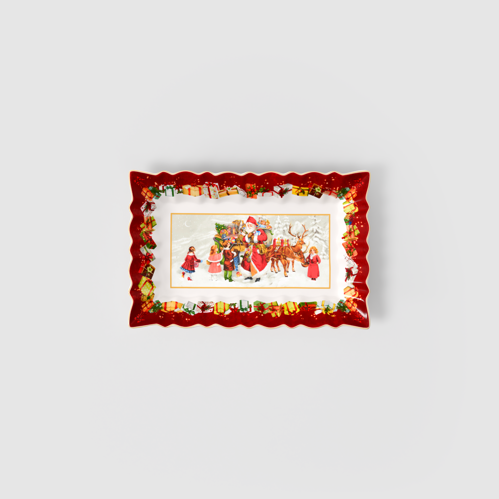 Toy's Fantasy Serving Platter - Multi-colored, 14.1'' x 9.1'', Premium Porcelain