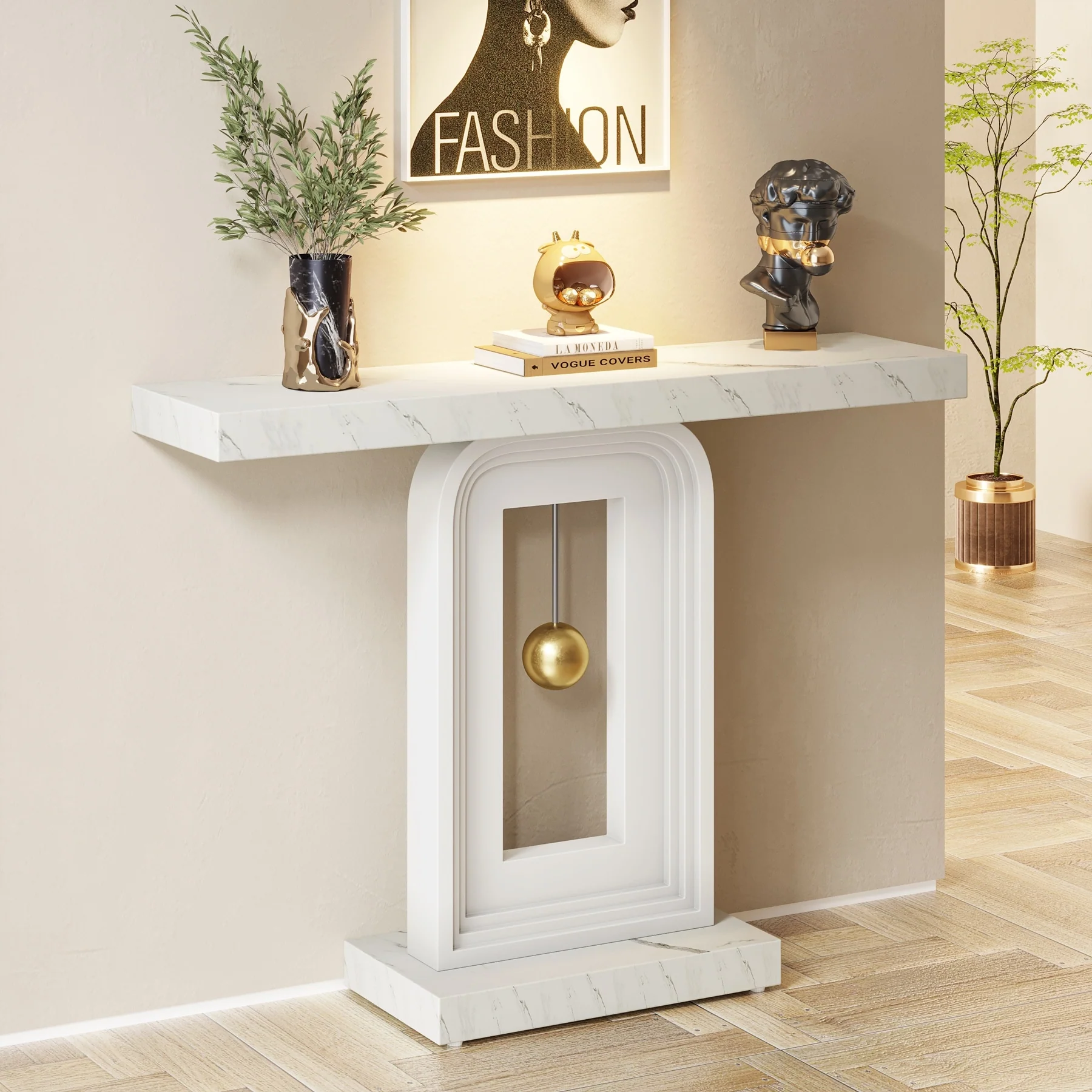 39.5 Inche Narrow Console Sofa Hallway Accent Table for Entryway
