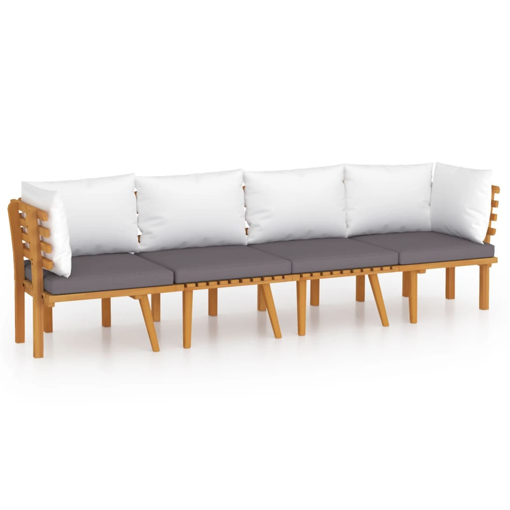 Zestaw wypoczynkowy do ogrodu Brąz Drewno akacjowe 2x hjørne   2x sofa