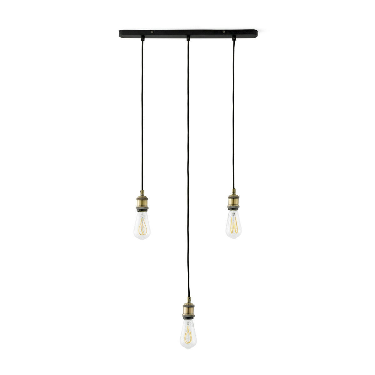 Suspension grappe métal fer et tissu, Palatina