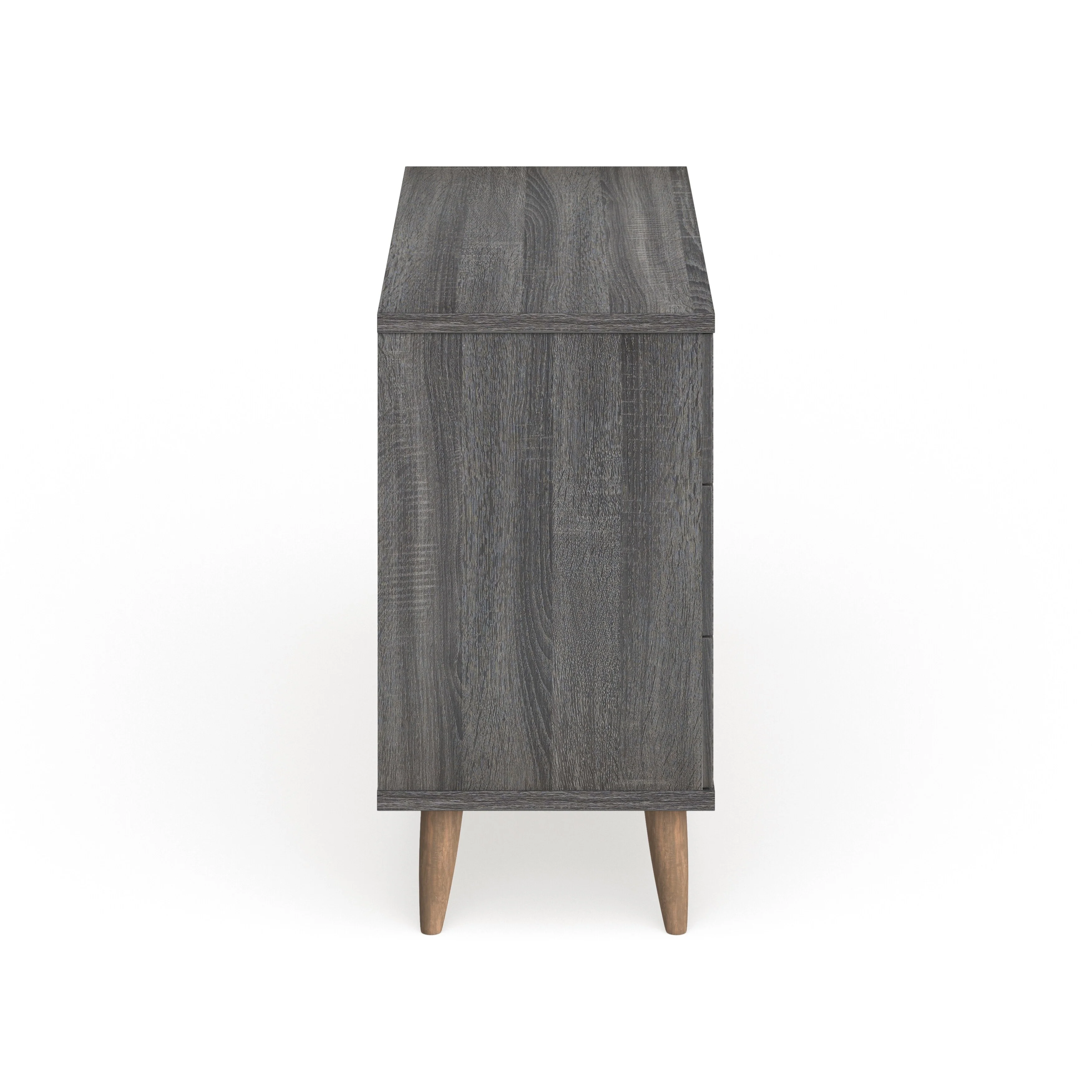 DH BASIC Mid-Century Modern Distressed Grey 47-inch Wide 6-Drawer Dresser by Denhour