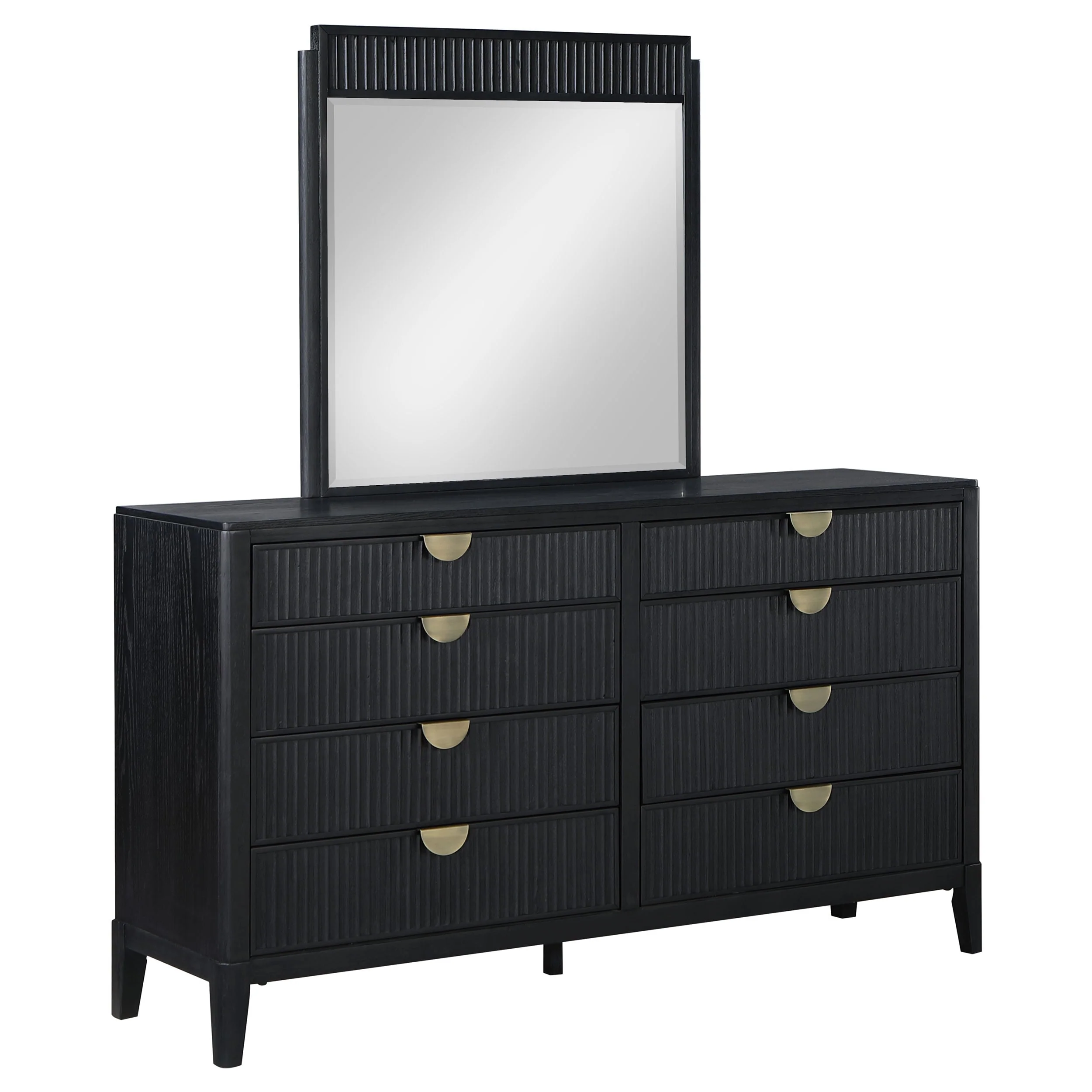 Brookmead Transitional 8-drawer Dresser Black