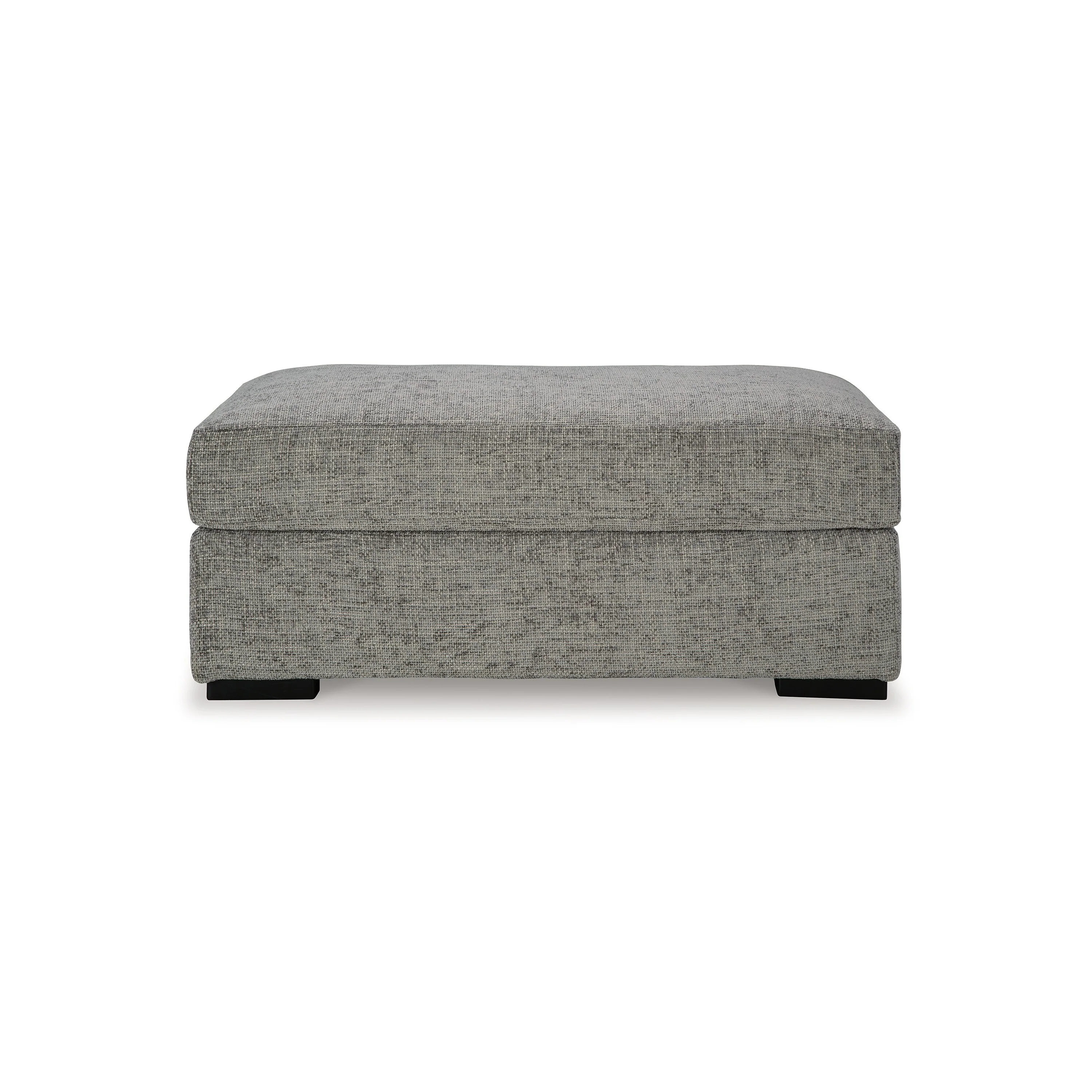 Mord Accent Ottoman, 24x48 Inch Rectangular, Light Gray Polyester