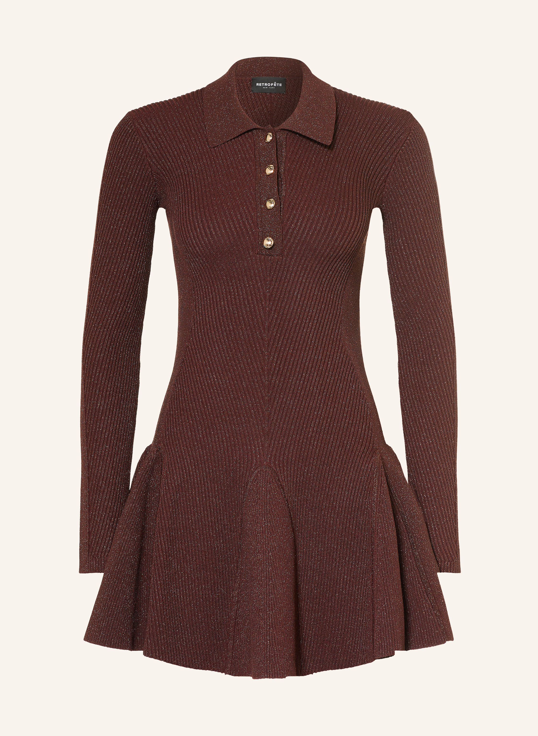 RETROFÊTE Strickkleid BIONA mit Glitzergarn