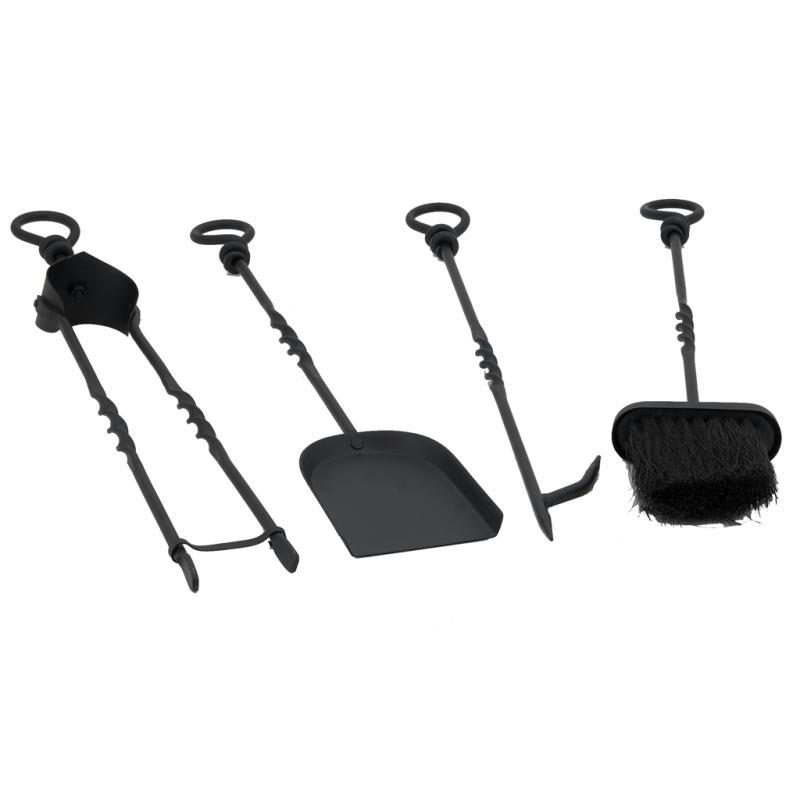 - Accessoires de cheminée en fer forgé (lot de 4)