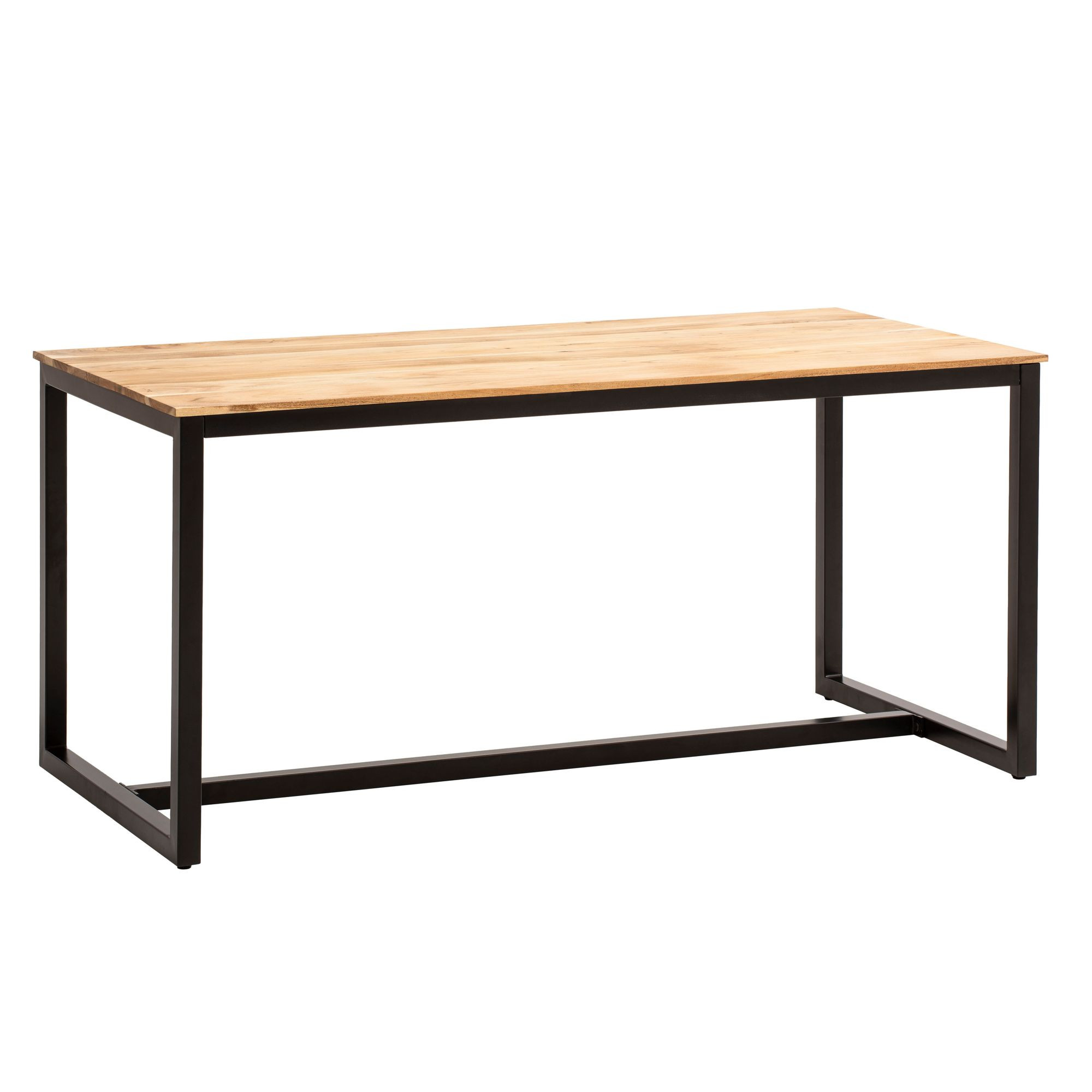 Stół Jadalny Akacja Lite Drewno Metalowy Stół Loft Style Prostokątny 140 cm