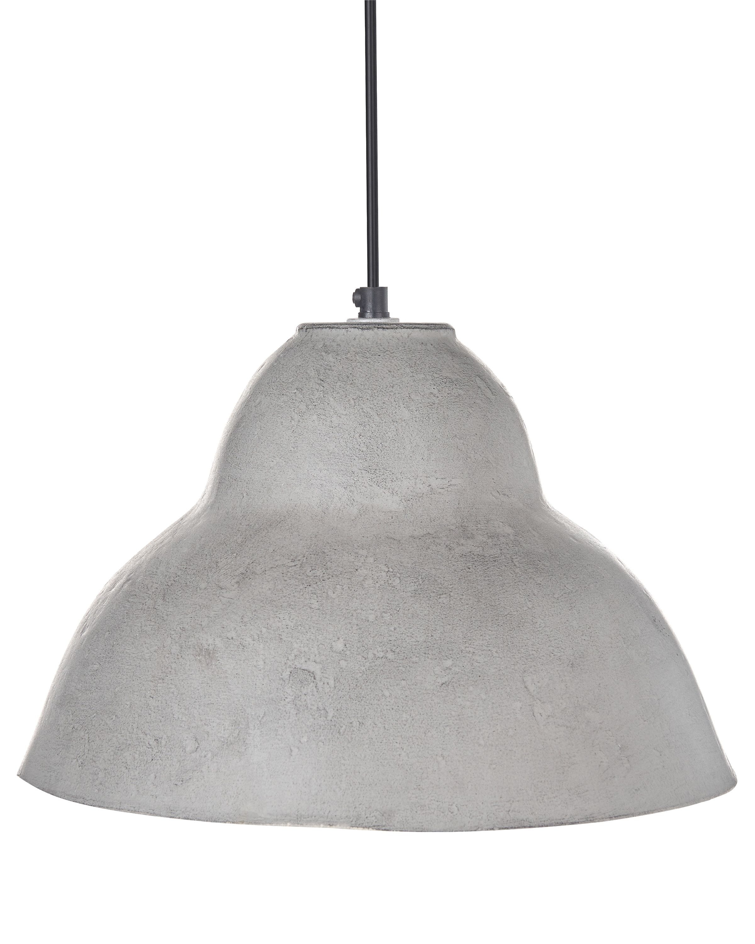 Lampa wisząca klosz z papier mache szara
