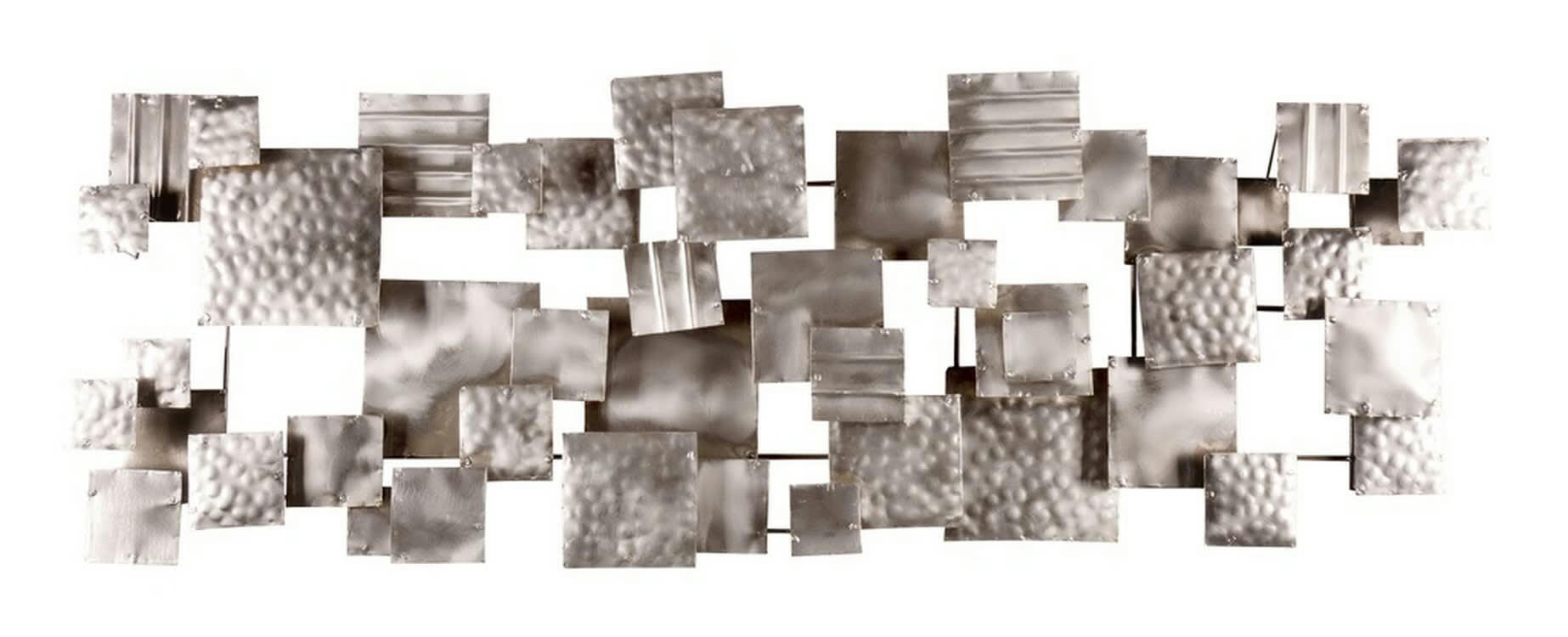 BIG-BEL - Décoration murale en métal, industriel argent 125x45