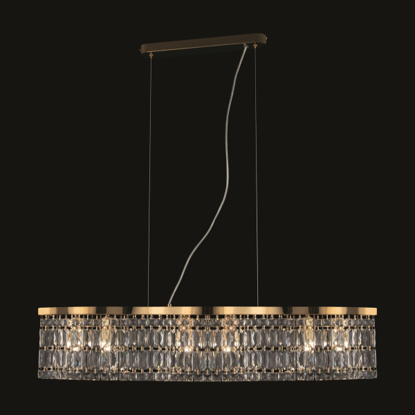Lampa wisząca mosiężno-złota DUNE 6xE14x60W wym: 138x93x12,3 cm Maytoni