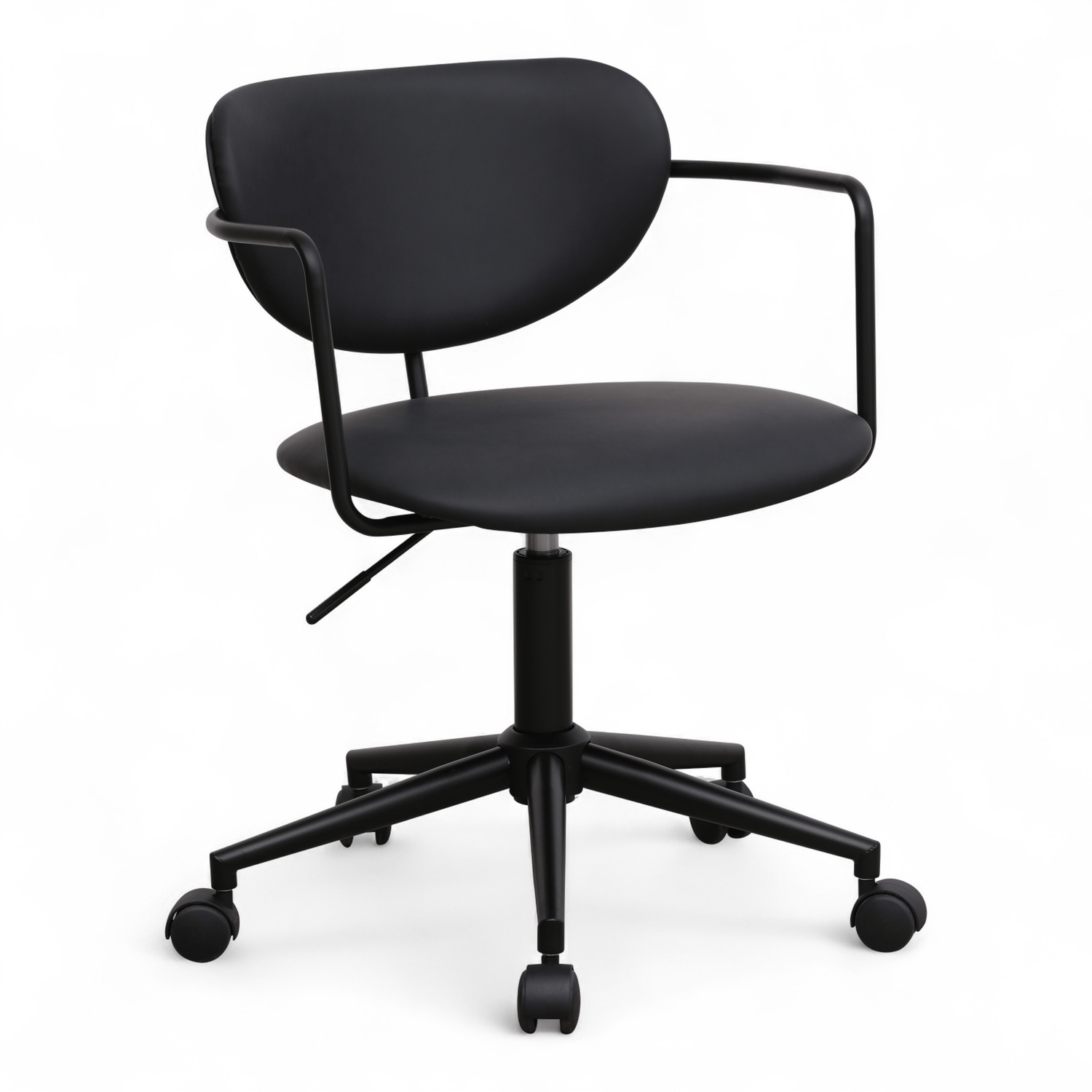 Furnhouse bureaustoel Lido - Zwart - Kunstleer - 57x54x71