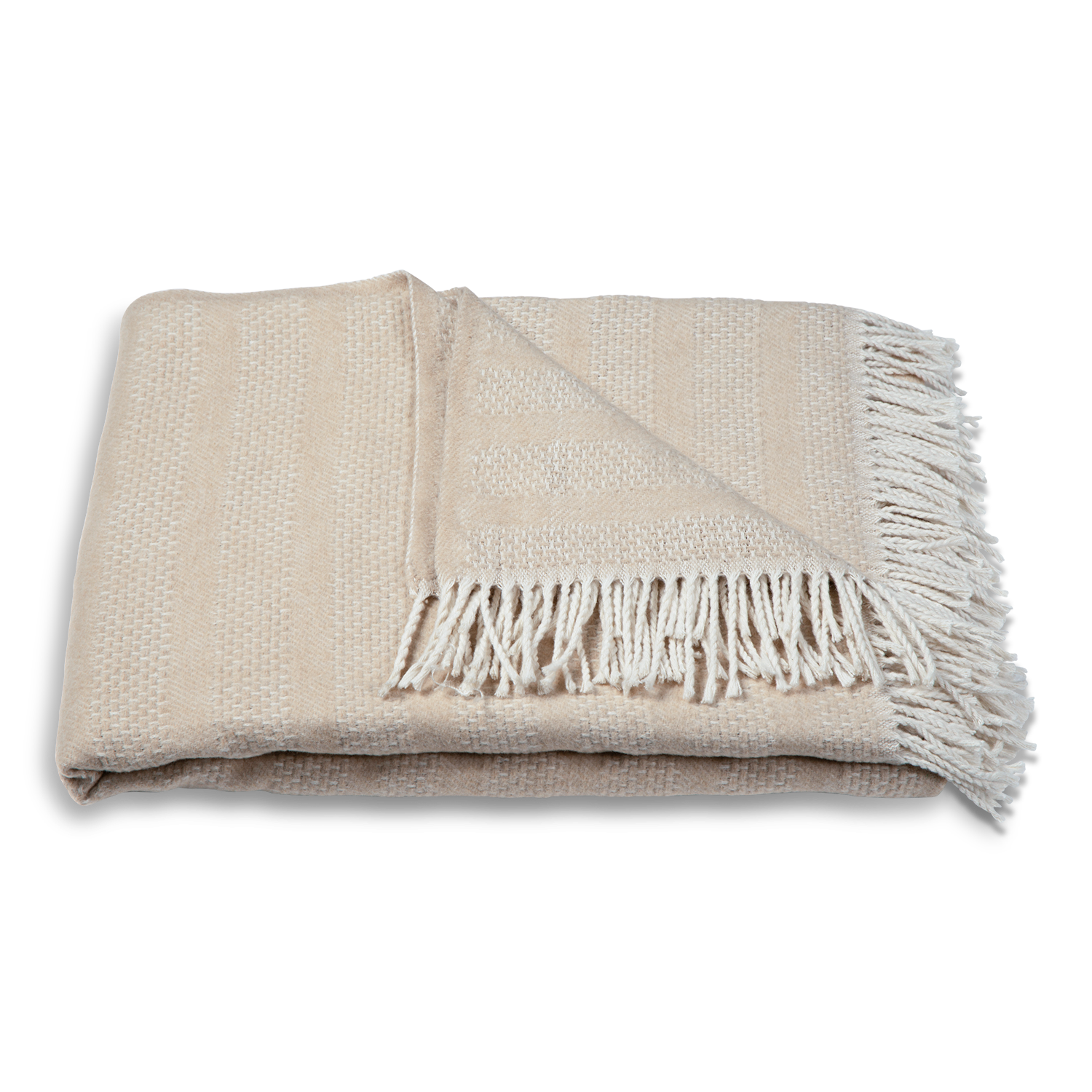 Atmooz Plaid Embrace – 150x200cm – Naturel – Katoenmix – Met Franjes