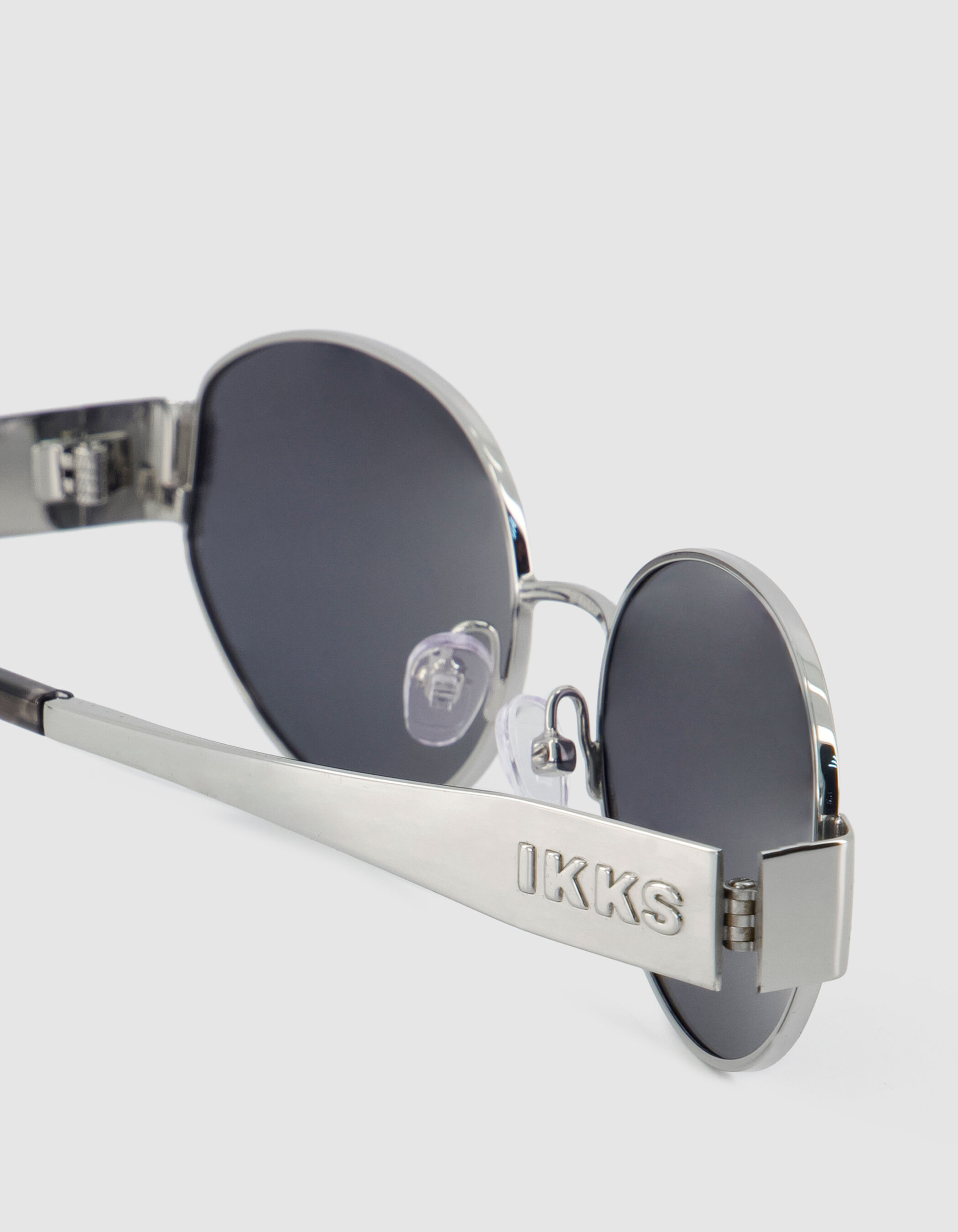 Lunettes solaires Dean ovale métal gris Femme