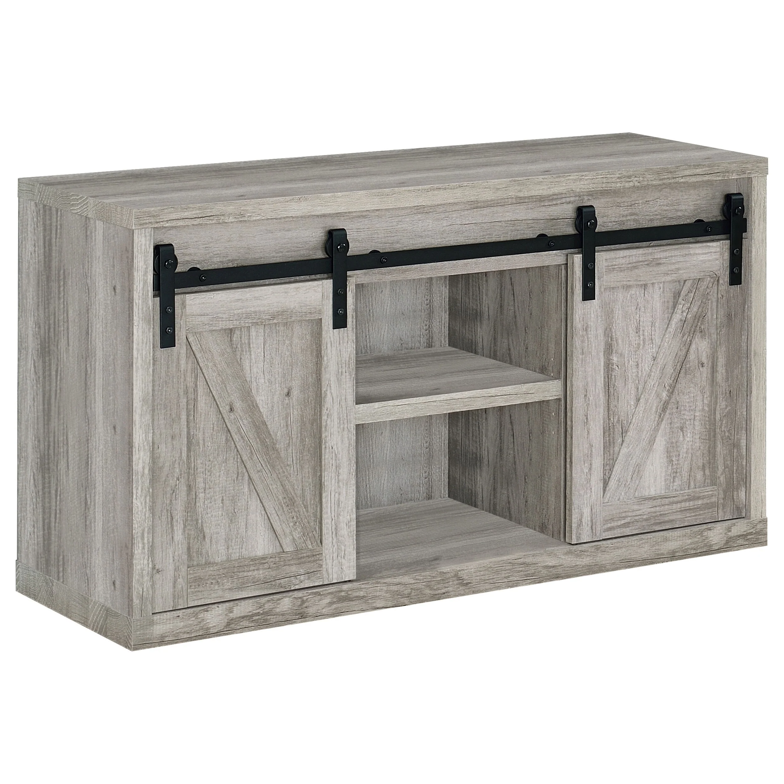 Brockton 48-inch 3-shelf Sliding Doors TV Console
