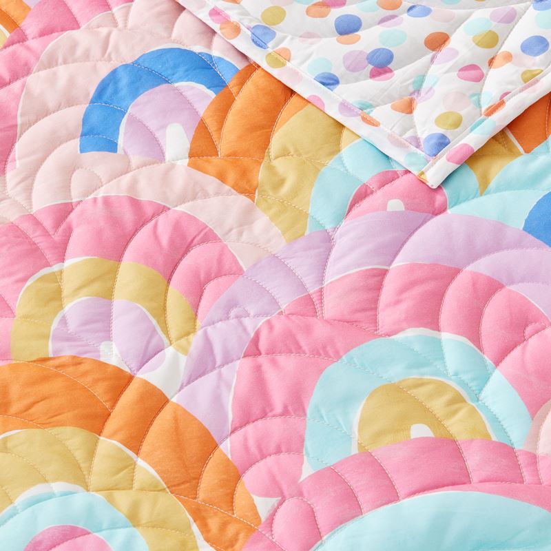 Kids Quilted Rainbow Sleeping Bag