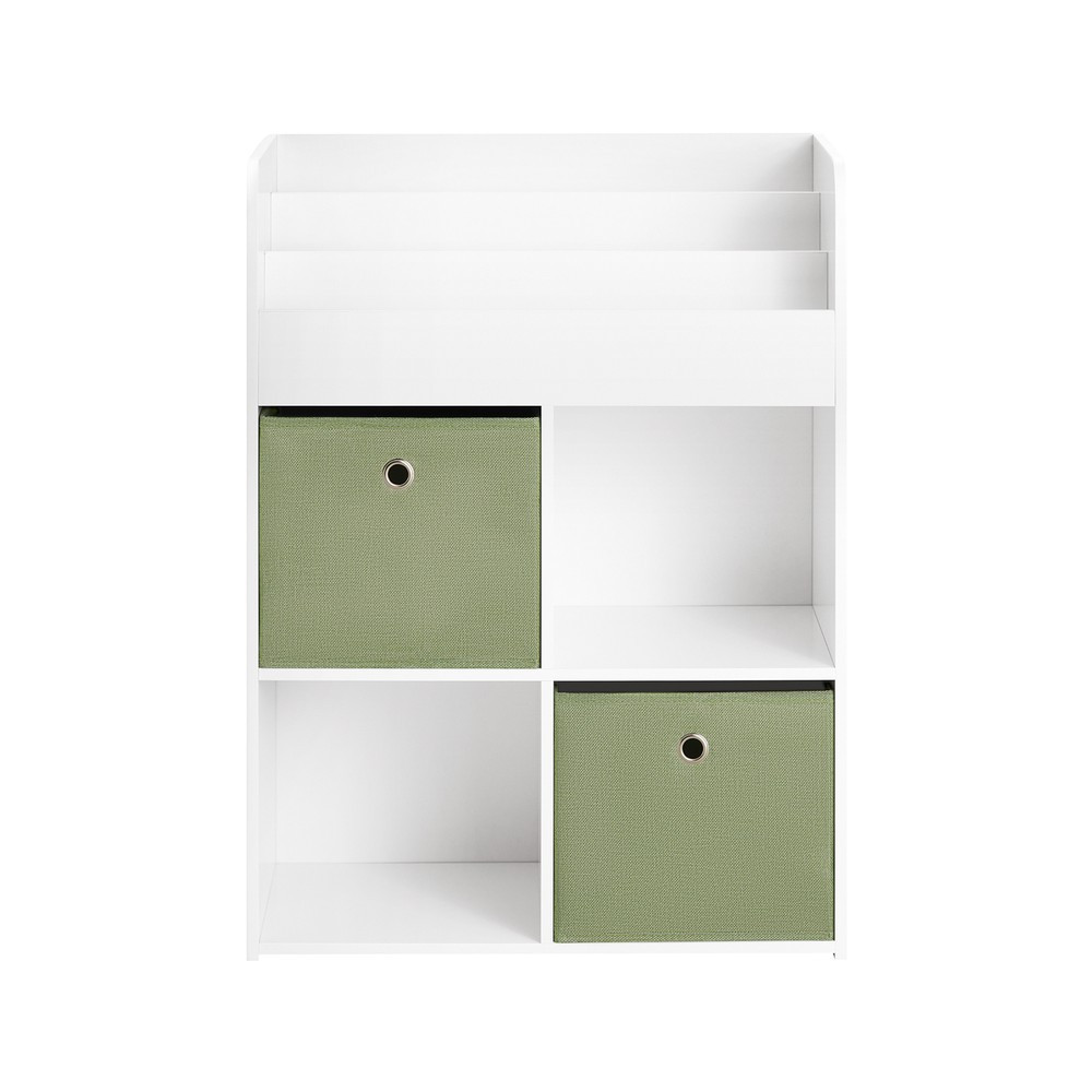 SoBuy Regał dziecięcy z 3 półkami Biały 60x34x80cm Nowoczesny KMB79-W