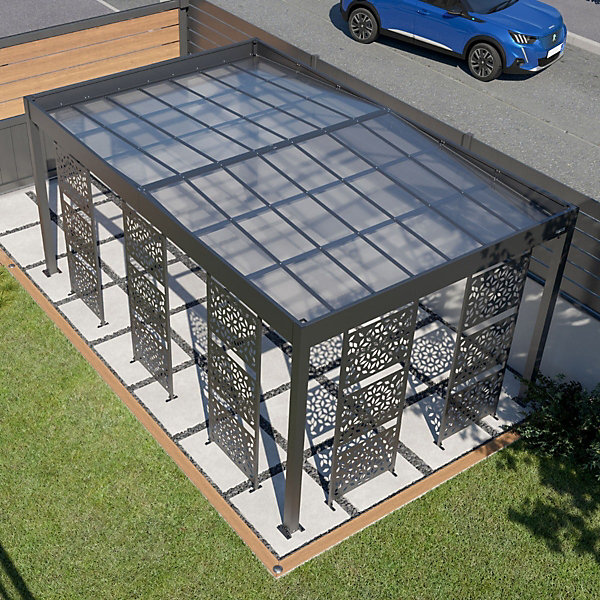 Carport aluminium Trigano - LIBECCIO   5 claustras - 16 m²