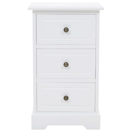 NNEVL Bedside Cabinet MDF and Pinewood 35x32x59 cm