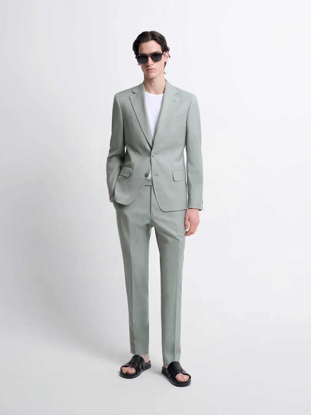 Pantalon de costume slim en laine