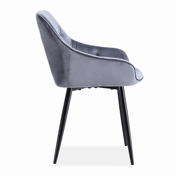 Krzesło tapicerowane K487 VELVET szare