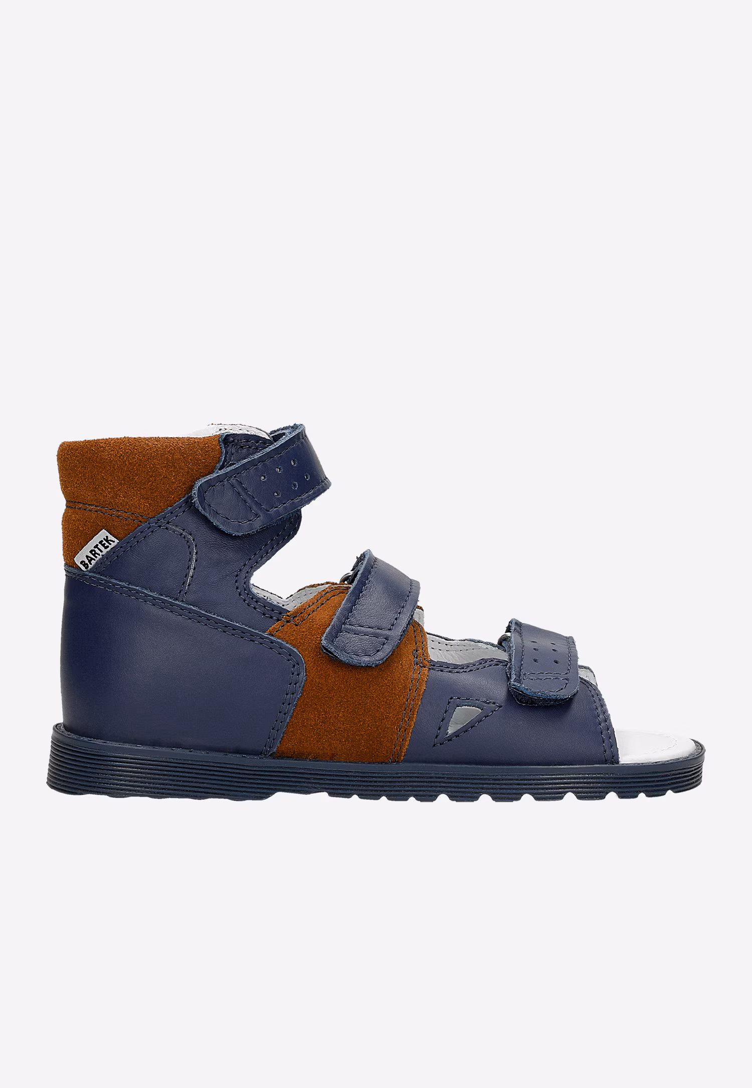 Granatowo-brązowe sandały zabudowane BARTEK 86804-026