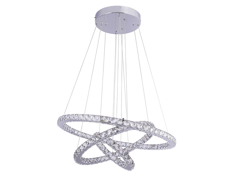 Lampa wisząca Marylin LED 3-punktowa metalowa srebrna
