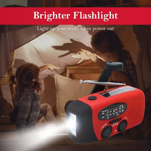 NNEOBA Solar Powered Camping Light With AM/FM Radio