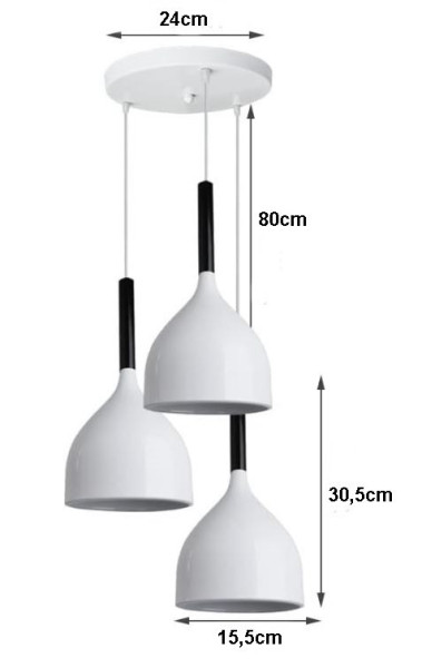 Lampa sufitowa metalowa klosz