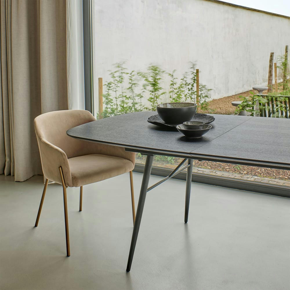 ITALO - Table à manger extensible 180-230x105cm noir