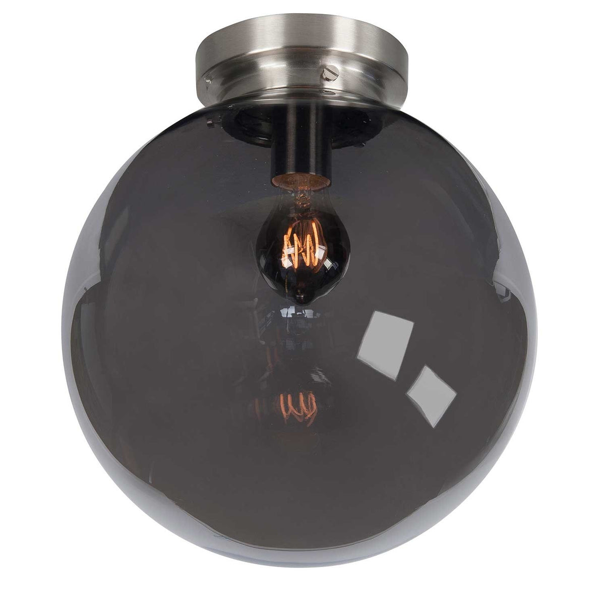 Highlight plafondlamp Deco - 1 lichts - 30 x 34  cm - mat chroom rook