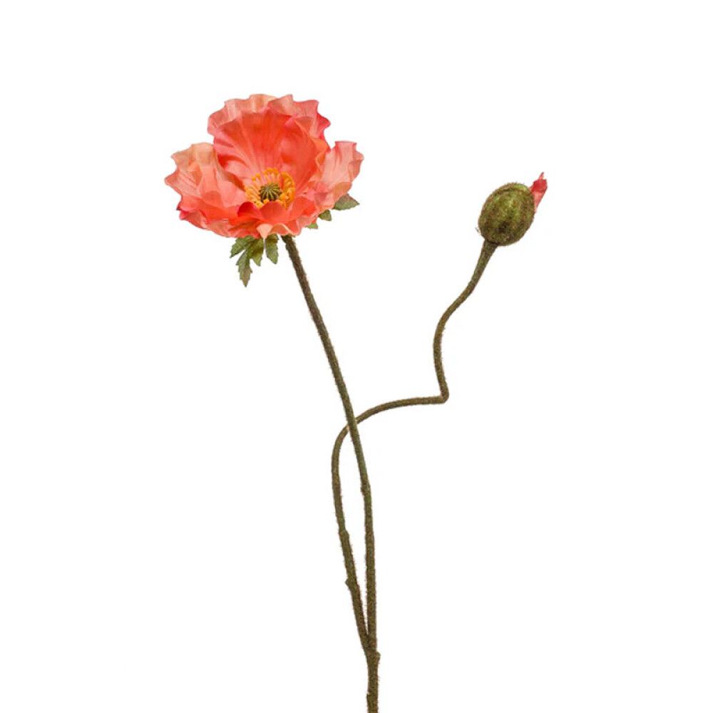 KUNSTPLANTE EMERALD VALLMO SNITTBLOMST LYS ORANSJE 74CM
