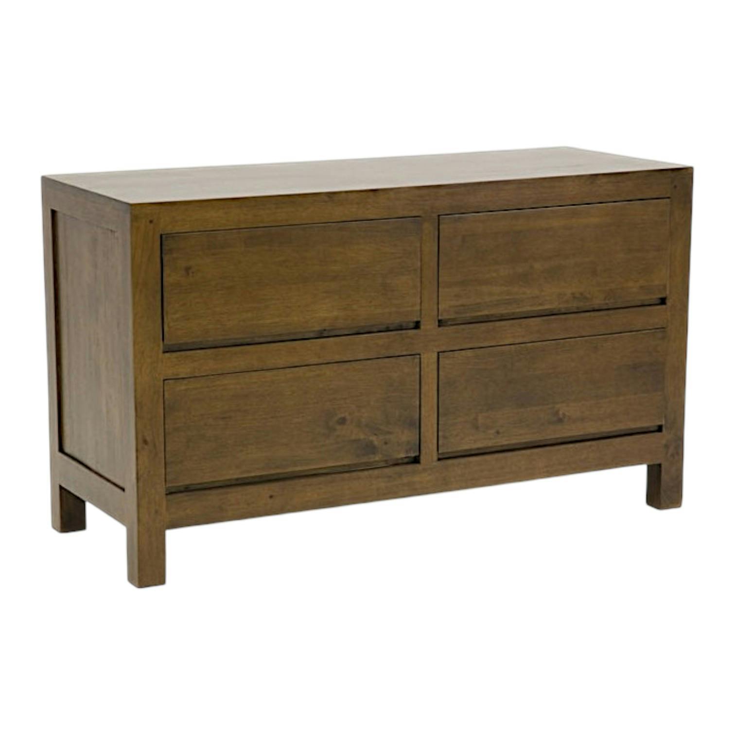 Commode moderne hévéa 4 tiroirs 130cm OLGA