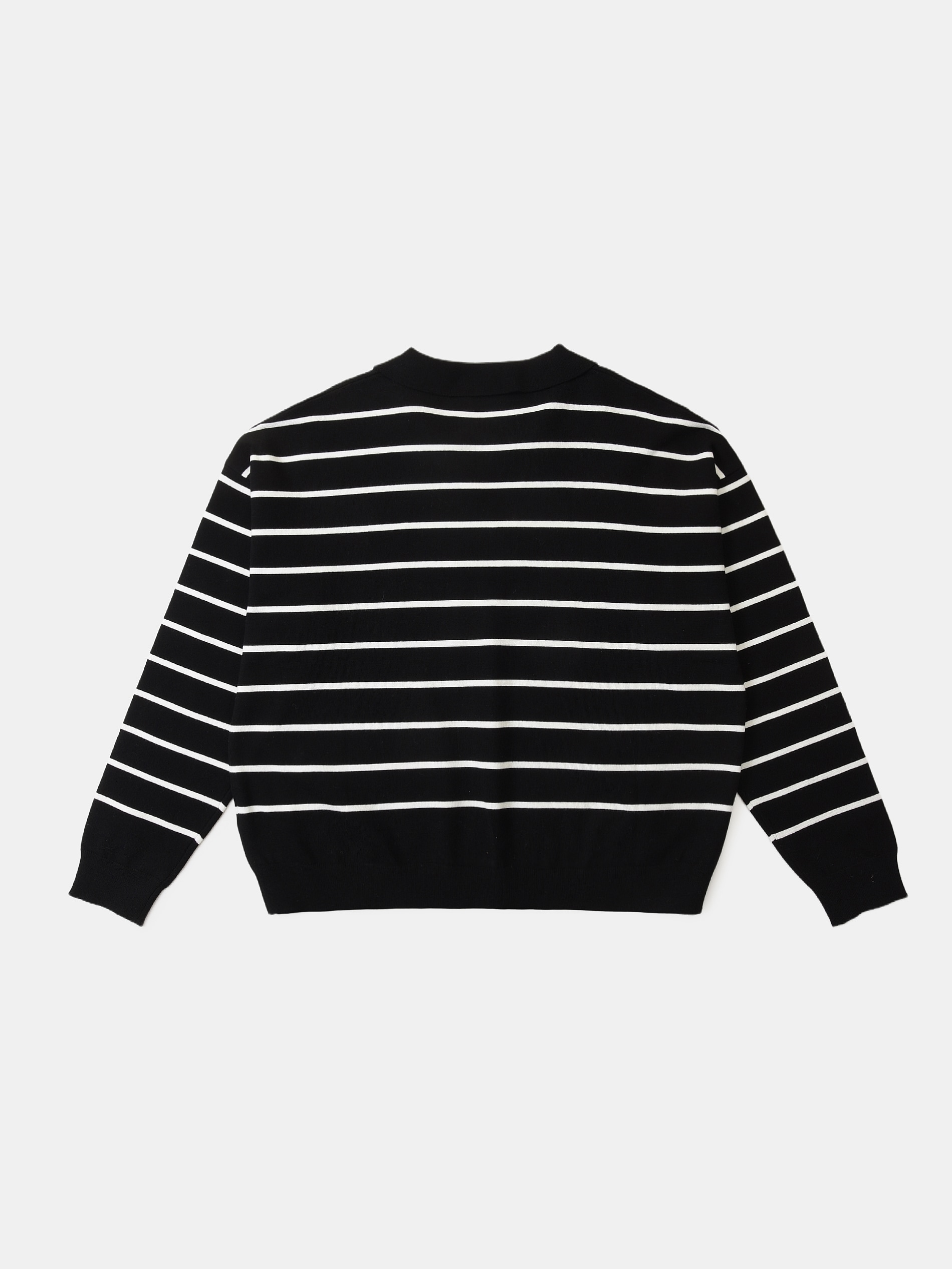 Sweter w paski z kołnierzykiem