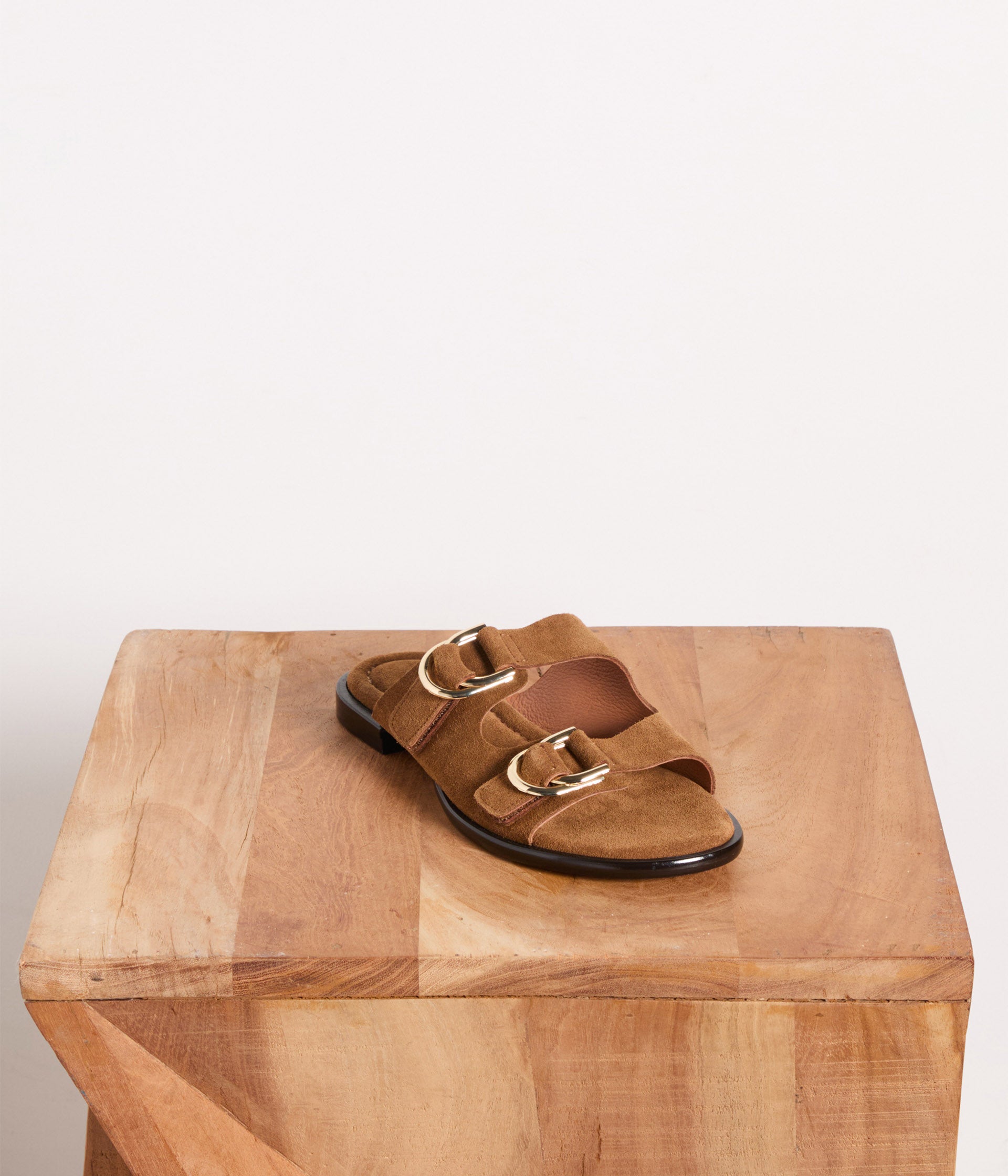Mules velours camel Moji